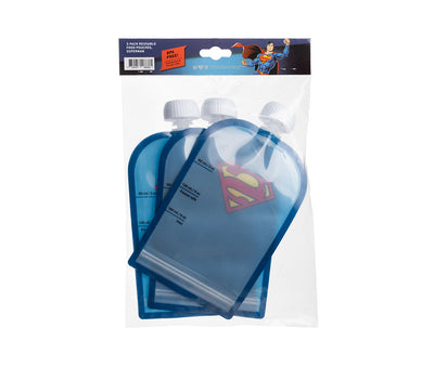 Food Pouch, Superman, 180 ml / 6 floz, 3-pack