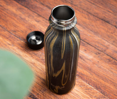 Insulated Flask Black Marble, 600 ml