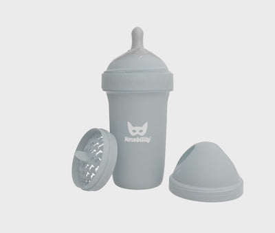 Double Anti-Colic Baby Bottle LT 240 ml/8.5 floz Gray