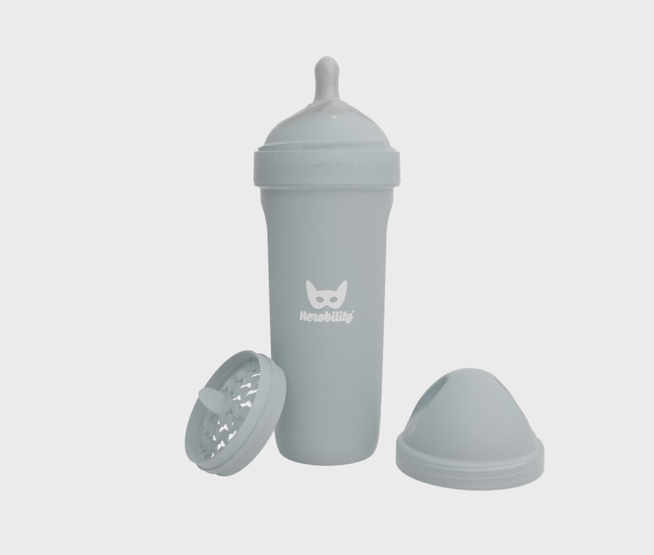 Double Anti-Colic Baby Bottle LT 340 ml/12 floz Gray