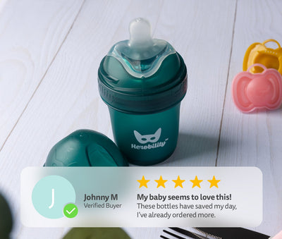 Double Anti-Colic Baby Bottle LT 140 ml Dark Green