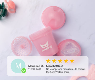 Double Anti-Colic Baby Bottle LT 140 ml Pink