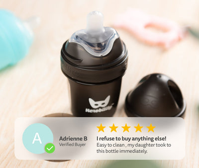 Double Anti-Colic Baby Bottle LT 140 ml Black