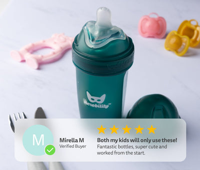 Double Anti-Colic Baby Bottle LT 240 ml Dark Green