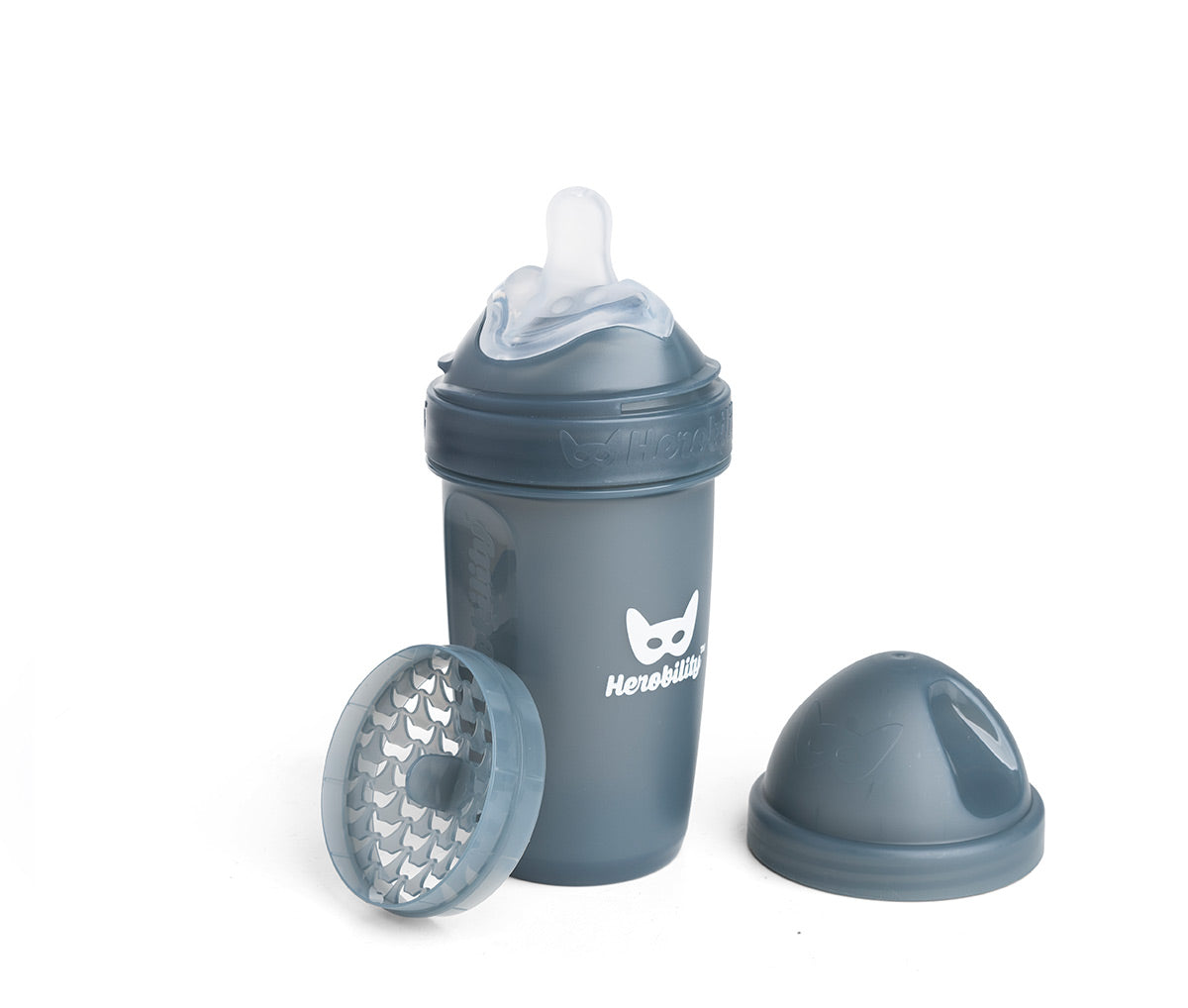 Double Anti-Colic Baby Bottle LT 240 ml/8.5 floz Iron Blue