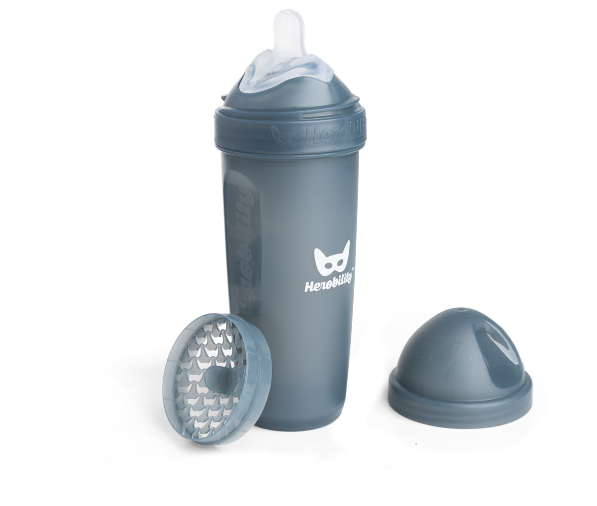 Double Anti-Colic Baby Bottle LT 340 ml/12 floz Iron Blue