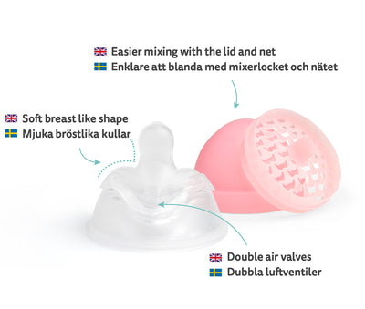 Double Anti-Colic Baby Bottle LT 340 ml/12 floz Pink