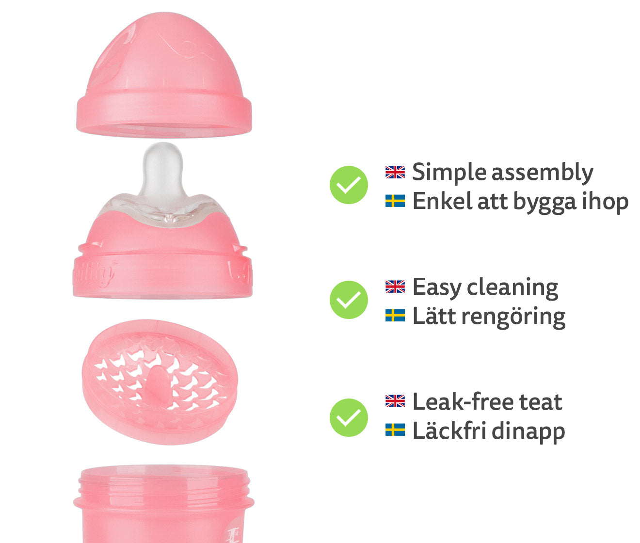 Double Anti-Colic Baby Bottle LT 240 ml/8.5 floz Supergirl