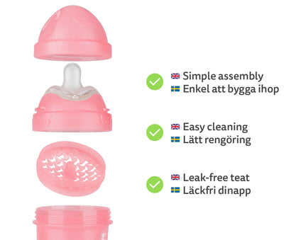 Double Anti-Colic Baby Bottle LT 240 ml/8.5 floz Supergirl