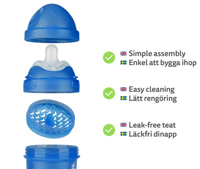 Double Anti-Colic Baby Bottle LT 240 ml/8.5 floz Superman